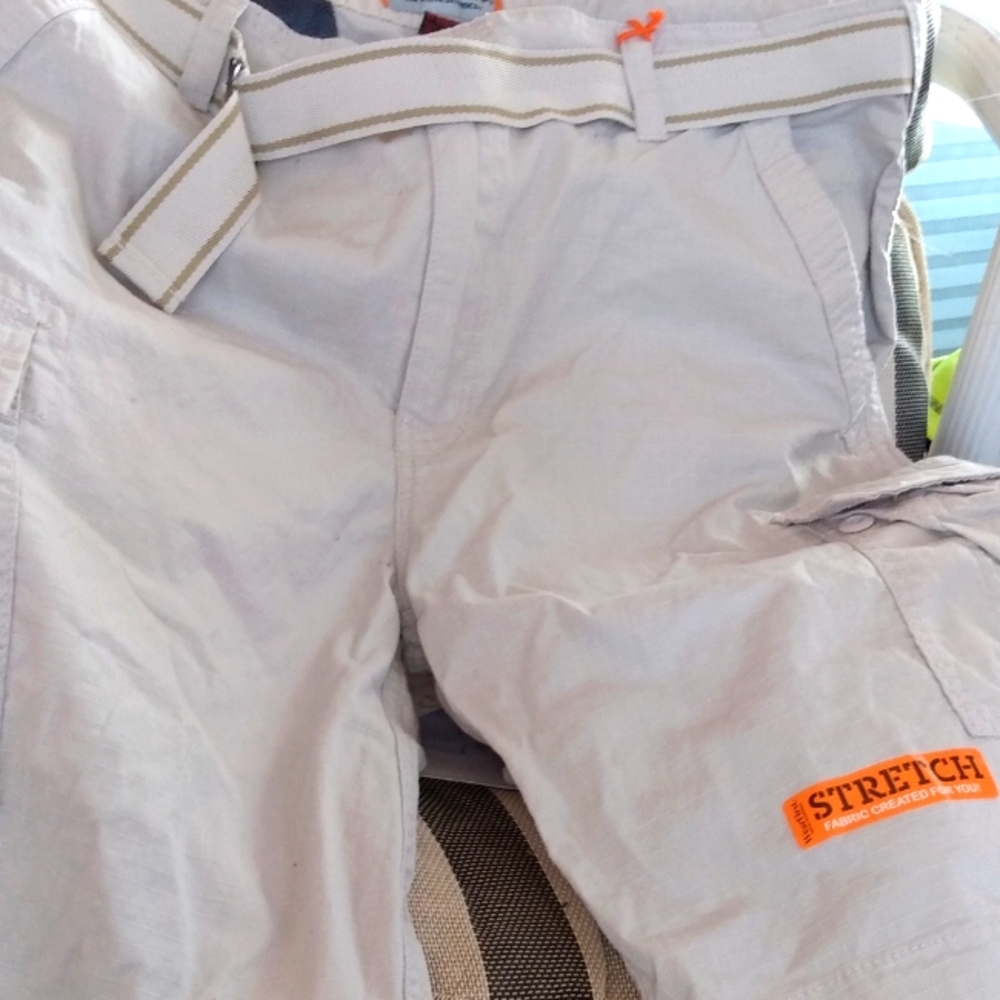 WearfFirst cargo shorts with web belt NWT